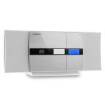 One Concept, Auna V-15-BT,сребристо-бял, стерео система, Bluetooth, CD, USB, MP3, FM, AUX