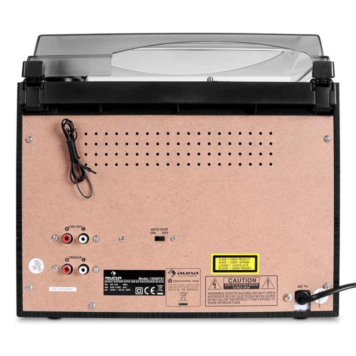 Auna 388-BT HIFI CD стерео система грамофон касетофон Bluetooth USB SD - Image 5
