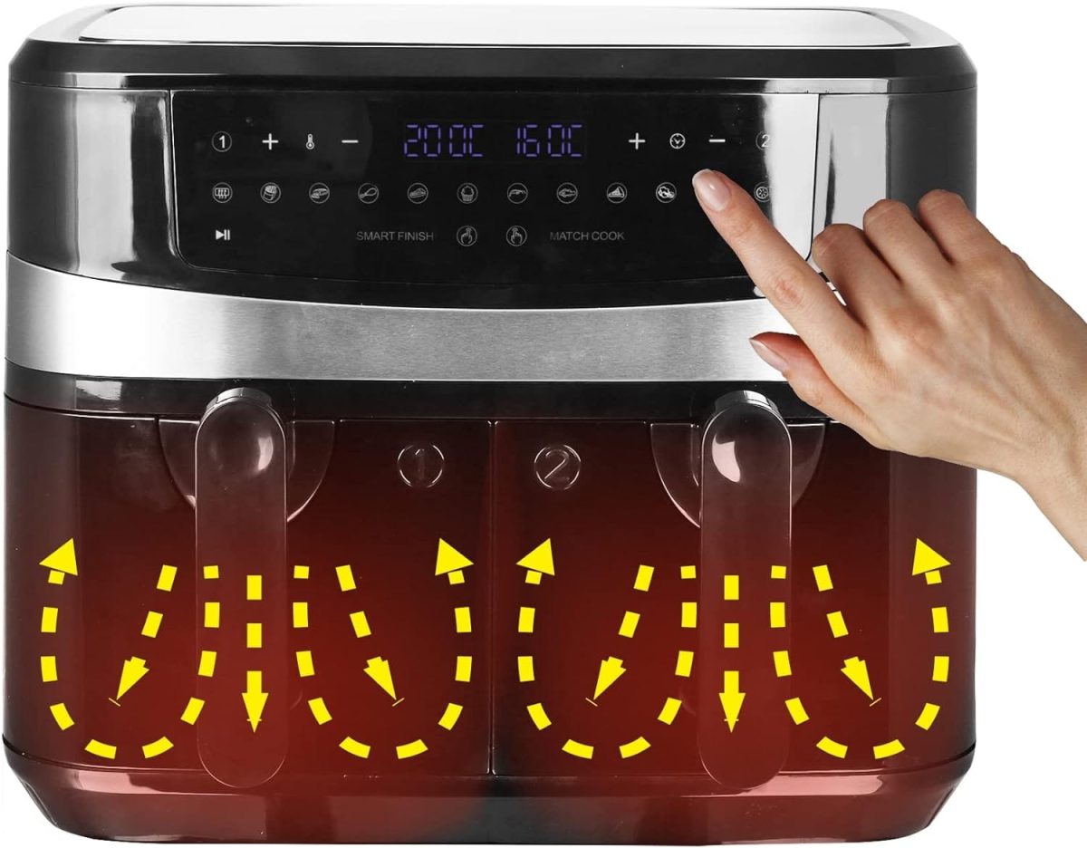Фритюрник с горещ въздух Emerio Double AF-126672, 12 програми, 2400w - Image 2