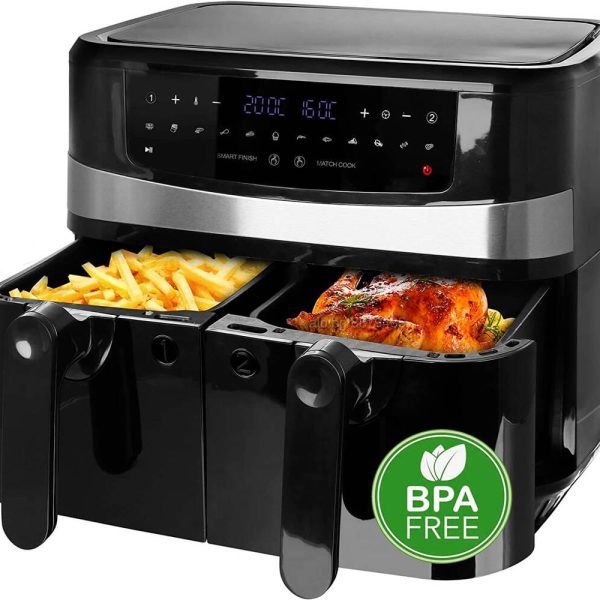 Фритюрник с горещ въздух Emerio Double AF-126672, 12 програми, 2400w