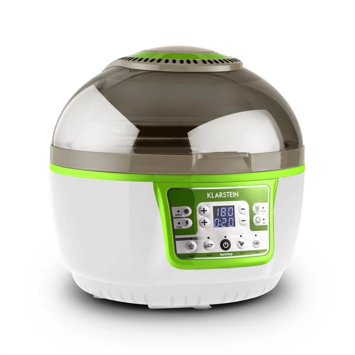 Vitair Turbo, 1400 W, 9 л, фритюрник с горещ въздух, грил, печене, зелено-бял Klarstein - Image 1