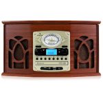 Auna NR-620 Ретро мултифункционална система съсCD плейър, FM / AM радио, USB и SD входове, грамофон и касетофон - Image 2