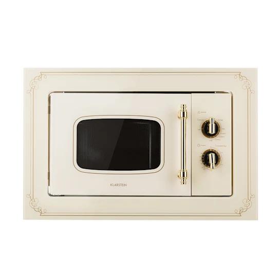 Микровълнова печка за вграждане 20 л 800 W, грил: 1000 W слонова кост