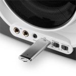 Караоке машина CD USB MP3 LED светлинно шоу 2 X микрофона портативна розова и черна - Image 6