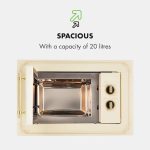 Микровълнова печка за вграждане 20 л 800 W, грил: 1000 W слонова кост - Image 4
