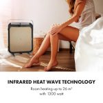 Инфрачервена печка 1300W съхранение на топлината мрамор алуминий Klarstein - Image 2