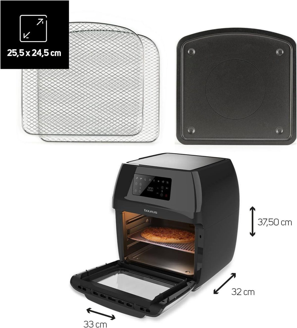 Фритюрник с горещ въздух 1700W, 12L, програмируем 24 часа, до 200° - Image 2