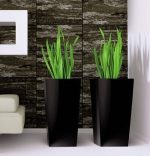 САКСИЯ ЗА ЦВЕТЯ URBI КВАДРАТНА АНТРАЦИТ 325x325x610мм - Image 3