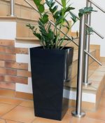 САКСИЯ ЗА ЦВЕТЯ URBI КВАДРАТНА АНТРАЦИТ 325x325x610мм - Image 4