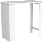 SoBuy Бар маса Странична маса с 3 рафта и плот - Image 3