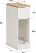 SoBuy Нощно шкафче, Крайна масичка за кафе с чекмедже - Image 4