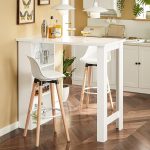 SoBuy Бар маса Странична маса с 3 рафта и плот - Image 2