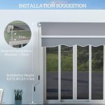 Outsunny 13' x 8' Ръчно прибираща се тента - Image 5