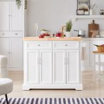 SoBuy Кухненски островен шкаф с разширяем плот - Image 4