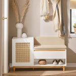 SoBuy FSR128-W Пейка за обувки с вид на решетка