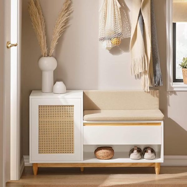 SoBuy FSR128-W Пейка за обувки с вид на решетка