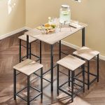 SoBuy® OGT11-N,IT Маса от 5 части с 4 бар стола - Image 3