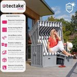 Плажен стол tectake® Baltic Sea, 2-местен, с табуретки за крака - Image 2