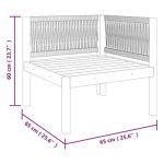 vidaXL Ъглови дивани за вътрешен двор 2 бр. с възглавници - Image 9