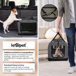 Leopet®чанта за пренасяне на кучета, сгъваема, дишаща - Image 4