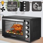 Мини фурна Jago® с конвекция, шиш за грил, 60 л, 2000 W, - Image 3