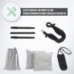 MIADOMODO® Висящ стол - хамак, 150 кг, сгъваем, (сив) - Image 7