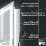 Aquamarin® LED огледало за баня - 90 x 60 cm, A++ - Image 7