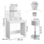 ТОАЛЕТКА "Ania" Бяла с табуретка Vicco - Image 3