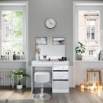 Тоалетка Vicco Sherry Бяла гланц 90 см с табуретка - Image 3