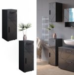 Vicco Irma Midi шкаф за баня висок гланц антрацит 30 x 81 см - Image 6