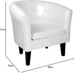 Кресло Chesterfield от дърво и имитация на кожа Miadomodo - Image 2