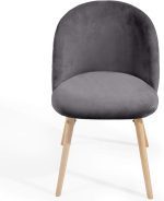 MIADOMODO® Кадифени трапезни столове комплект от 2бр - Image 2