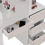 Тоалетка Vicco Sherry Бяла гланц 90 см с табуретка - Image 5