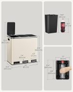 SONGMICS 3 x 18 литра кухненски кош за боклук - Image 3