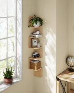 VASAGLE Ъглов зигзагообразен рафт, PVC ратанови страни - Image 7