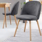 MIADOMODO® Кадифени трапезни столове комплект от 2бр - Image 5