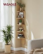 VASAGLE Ъглов зигзагообразен рафт, PVC ратанови страни - Image 5