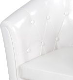 Кресло Chesterfield от дърво и имитация на кожа Miadomodo - Image 4