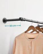 SONGMICS релса за дрехи за стена 30 x 84 x 7 cm - Image 5