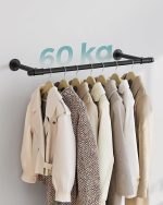 SONGMICS релса за дрехи за стена 30 x 84 x 7 cm