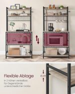 VASAGLE Кухненски рафт с контакти, рафт за микровъл фурна - Image 7