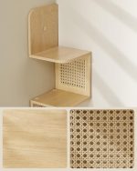 VASAGLE Ъглов зигзагообразен рафт, PVC ратанови страни - Image 6