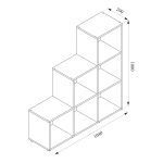 Vicco стълбищен рафт черен 105 x 107,5 - Image 3