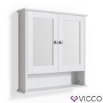 Огледален шкаф за баня Vicco бял 56 х 58 см, Bianco