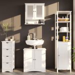 Огледален шкаф за баня Vicco бял 56 х 58 см, Bianco - Image 4