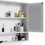 Огледален шкаф за баня Vicco бял 56 х 58 см, Bianco - Image 6