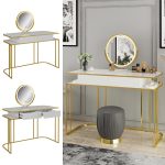 Тоалетка Vicco бяло/златисто 110 см - Image 2