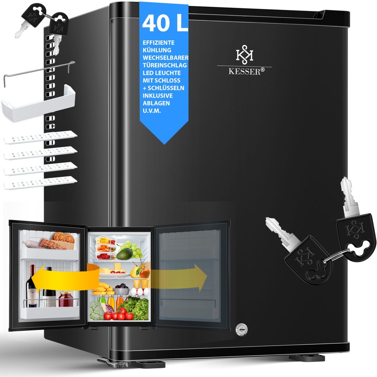KESSER® Мини хладилник с ключалка - Image 1