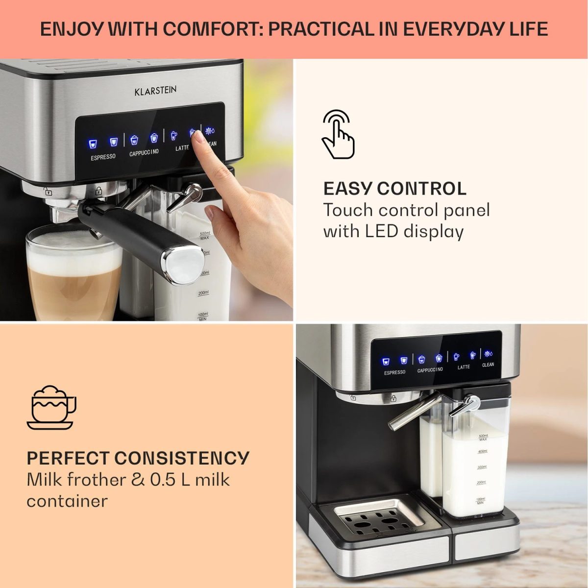 Еспресо кафемашина Klarstein Arabica Comfort - Image 3