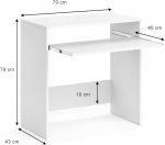 Бюро Vicco Nils Бяло 79 x 43 см - Image 6